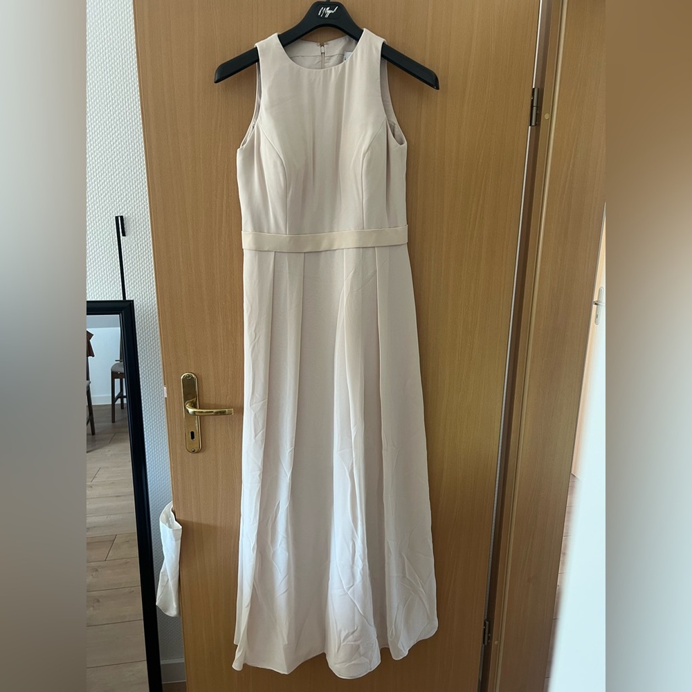 Bill Levkoff Cream Maxi Dress